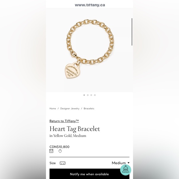 Tiffany & Co. 18K Return To Tiffany Heart Tag Bracelet 19g w/ Case, Box, Dustbag - Picture 14 of 14